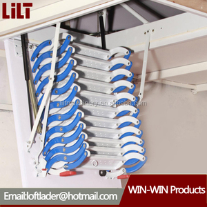 De metal extensible <span class=keywords><strong>concertina</strong></span> escalera de altillo, <span class=keywords><strong>concertina</strong></span> construir buhardilla Ático escalera - Product Image 3