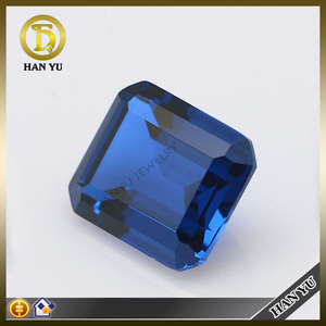 Caliente venta de piedra semi - preciosa rectángulo espinela sintética azul talla <span class=keywords><strong>esmeralda</strong></span> - Product Image 1