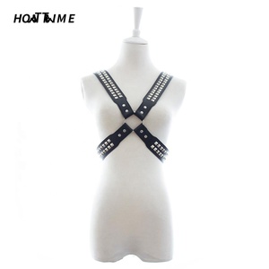 Sabuk mainan seks pria pengikat kulit <span class=keywords><strong>Harness</strong></span> dengan tali bahu pakaian Fetish untuk dada Gay - Product Image 1