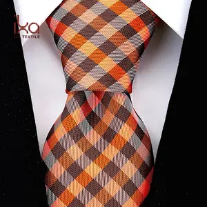 Fashion Hand Made Women Mens Check Pattern Silk Plaid Tie Italian