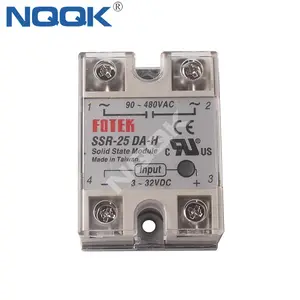 SSR-25DA-H 480V Kontrol Voltase 3-32VDC Fase Tunggal SSR Relay Keadaan Padat