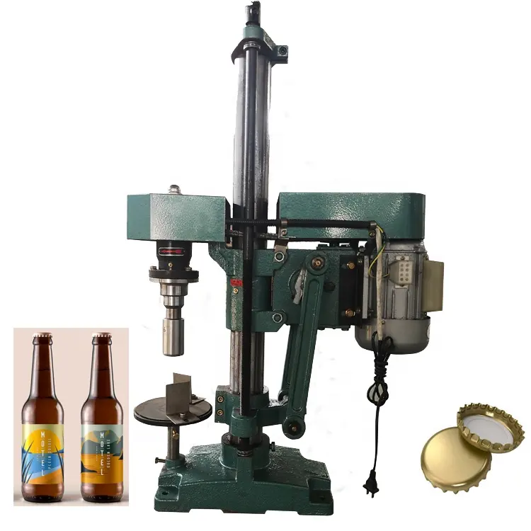 Lage Prijs Twist Off Pneumatische Bierfles Capper Metal Capping Machine 30Mm Crown Cap Crimpmachine