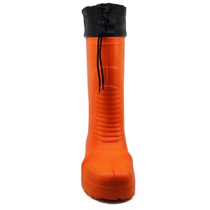 Naranja Congelación Almacenamiento en frío Antideslizante Aceite Ácido Resistente a los álcalis Puntera de plástico <span class=keywords><strong>Impermeable</strong></span> 100% EVA Botas de <span class=keywords><strong>lluvia</strong></span> de trabajo Unisex - Product Image 3