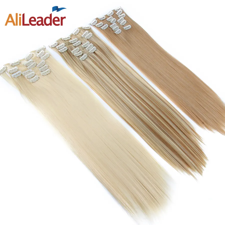 Alileader ที่ต่อผมแบบคลิปผมสังเคราะห์ยาว26สี22"