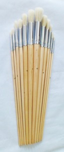 Pinceaux à huile pour artiste à manche en bois et poils de sanglier, <span class=keywords><strong>pinceau</strong></span> à <span class=keywords><strong>peinture</strong></span> en silicone - Product Image 2