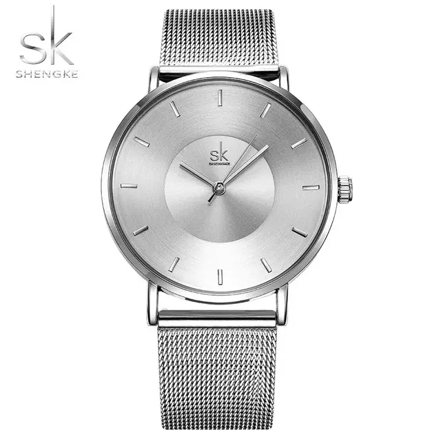 Shengke Fashion Black Women Watch 2022 High Quality Ultra thin Quartz Watch Woman Elegant Dress Ladies Watch Montre Femme SK