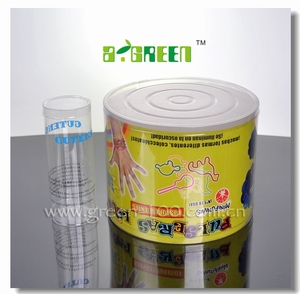 Envase cilíndrico transparente reciclable de PVC/PET para galletas, con acabado barnizado, grosor de 0.3 mm, personalizable, para exhibición de alimentos y uso en <span class=keywords><strong>sushi</strong></span>. - Product Image 6