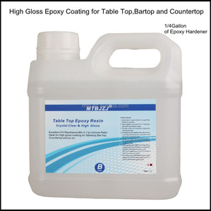 Revêtement <span class=keywords><strong>en</strong></span> résine époxy pour table, transparent comme du cristal, haute brillance, auto-nivelant, non jaunissant, <span class=keywords><strong>kit</strong></span> de 1 gallon - Product Image 3