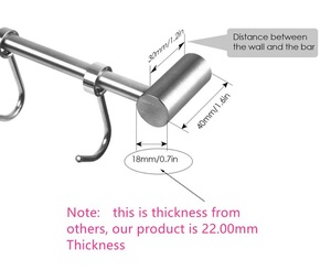 12 Móc Trượt Có Thể Tháo Rời SUS304 Thép Không Gỉ Nhà Bếp Treo Tường Dụng Cụ Treo Thanh Treo Giá Treo - Product Image 4