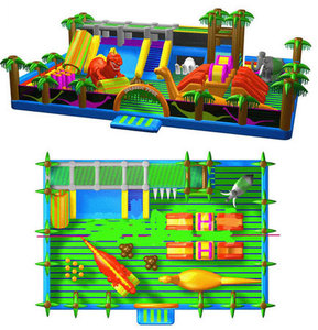 Large commercial EN14960 Jurassic Park amusement inflatable for kids - Product Image 1