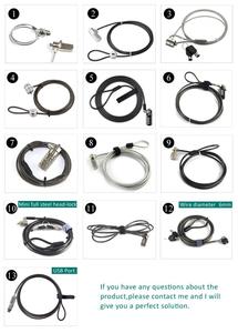 OEM Carbon Steel <strong>Cable</strong> with Key <strong>for</strong> Pc Affordable Security Safe Lock <strong>for</strong> Laptop <strong>Computer</strong> Theft Deterrent <strong>Cable</strong> Lock - Product Image 6