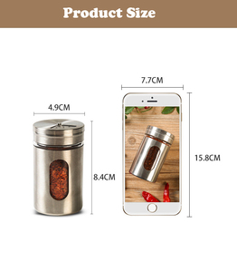 Pot d'épices en acier inoxydable de haute qualité pour boîte de conservation du thé au café avec fenêtre transparente - Product Image 6