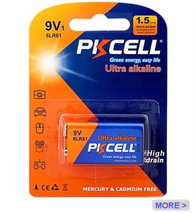 Pkcell 알카라인 배터리 팩 6lr61 9 볼트 배터리 전자 장난감 도어 벨 - Product Image 5