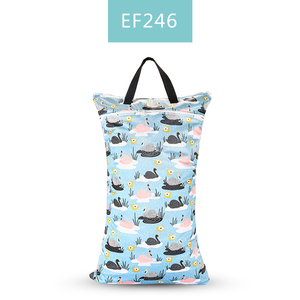 Elbaby tas penyimpan perjalanan besar bayi, kantung kain popok basah portabel ukuran besar dapat dicuci - Product Image 3