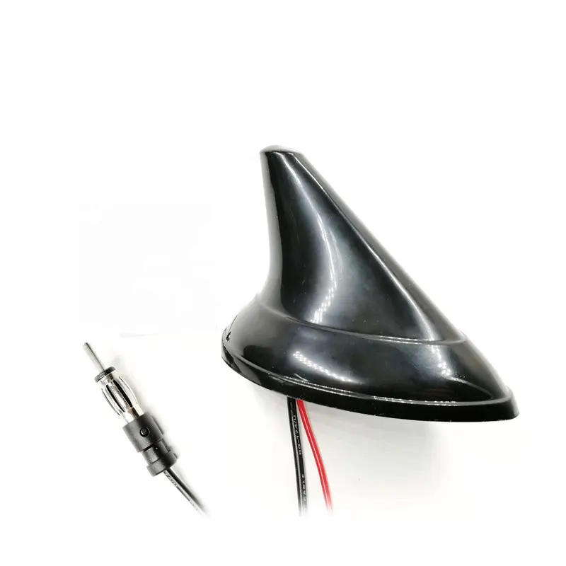 Nero Auto Auto Shark Fin Antenna Con Forte 3 m Bastone AM/FM Funzionale Antenna Radio