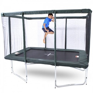 Trampolin Luar Ruangan OEM 8x12 kaki dengan Jaring Pelindung, Konstruksi PVC & Polipropilena, Rangka Baja Paduan - Product Image 1
