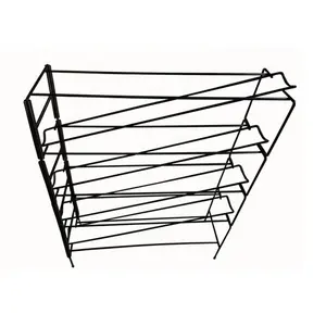Support de présentation métallique à 4 rangées pour organiser les gobelets en papier et en plastique, noir, pour la zone de <span class=keywords><strong>service</strong></span> du café - Product Image 1