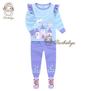 V-B0905 toptan çocuk pijama unicorn pijama kızlar gece elbisesi gecelik erkek pijama