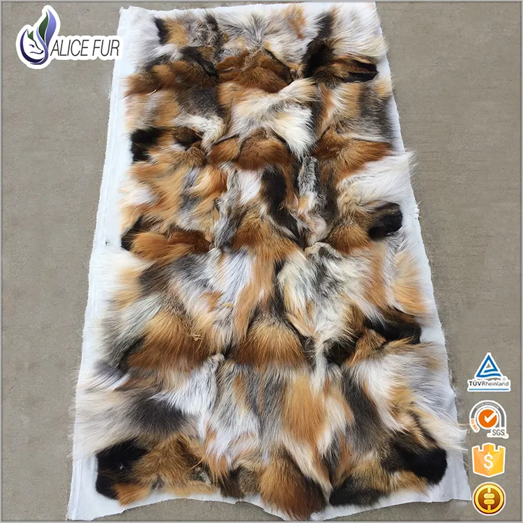 Alicefur cobertor de pele de raposa, tamanho personalizado genuíno real genuíno solar com preço barato
