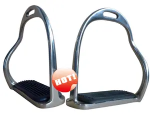 Stainless steel safety stirrup with rubber pad for horse riding/horse racing (Stirrup-J)