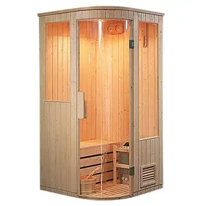 4 mensen luxe sauna houten ver infrarood sauna cabine omvatten Saunakachel (KGT-JCS-04L)