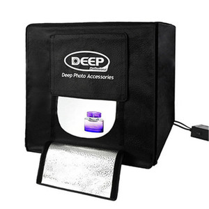 Portátil 40x40x40cm Led luz habitación foto estudio fotografía luz tienda Kit telón de fondo cubo Mini <span class=keywords><strong>caja</strong></span> profunda plegable <span class=keywords><strong>con</strong></span> bolsa de transporte - Product Image 3