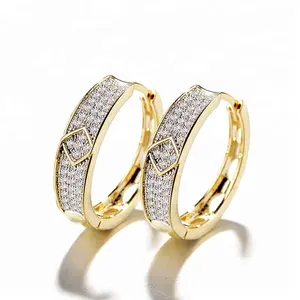 Fashion high quality jewelry double color plating earring new model earring
