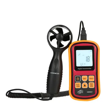 GM8901 digital anemometer with high precision wind speed wind temperature air volume tester