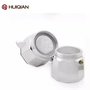 Venta caliente de alta calidad envío gratuito personalizado Logotipo de café espresso de aluminio de color base <span class=keywords><strong>moka</strong></span> de café filtro conjunto de fabricantes - Product Image 5