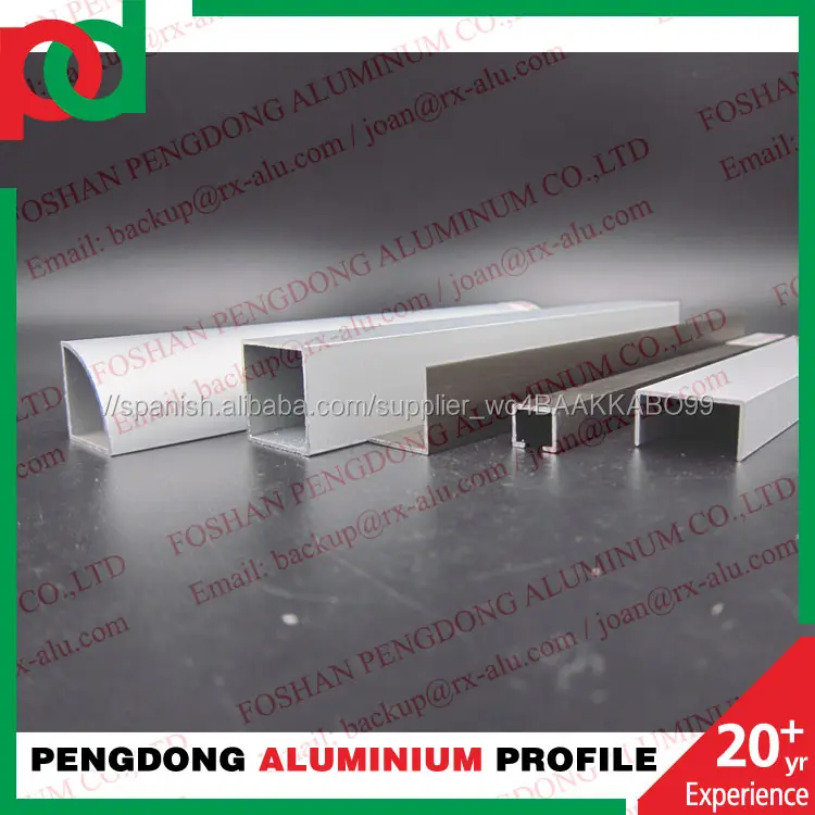 Tubos Cuadrados hecho de China estándar perfiles de aluminio Argentina Bolivia Chile Perú