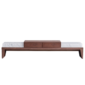 Moderno in marmo Top <span class=keywords><strong>TV</strong></span> Cabinet Design semplice supporto in legno <span class=keywords><strong>per</strong></span> <span class=keywords><strong>soggiorno</strong></span> <span class=keywords><strong>mobili</strong></span> <span class=keywords><strong>per</strong></span> la casa con caratteristica regolabile - Product Image 2