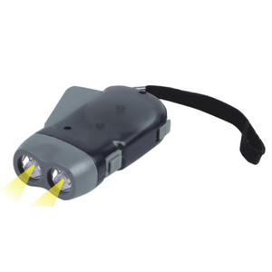 Hand Crank Generator Flashlight 2 Led Mini Hand Press Flashlight Torch for Promotion