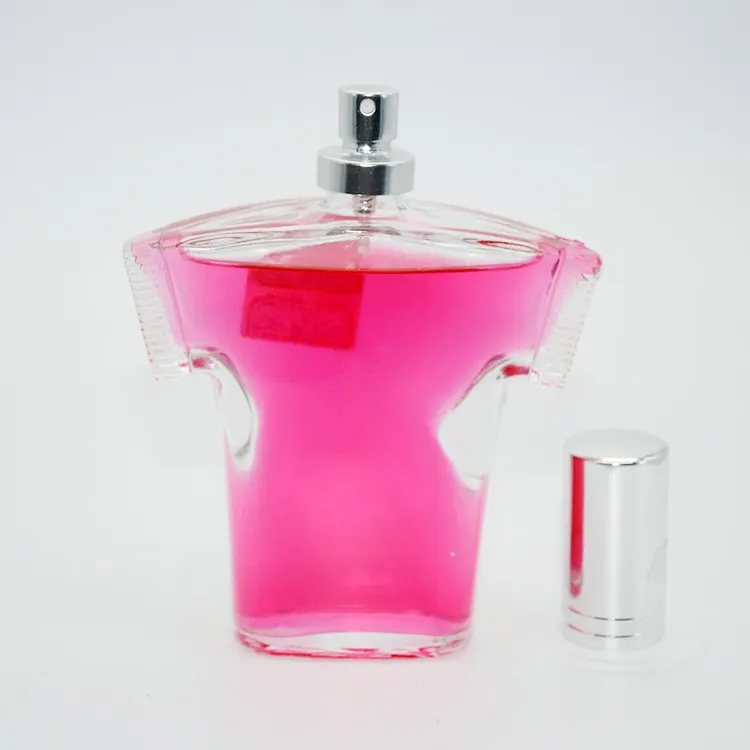 100ml unique T shirt shaped perfume glass bottle