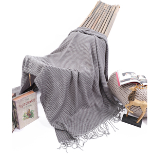 130*180 cm <strong>Herringbone</strong> Grey Color 100% Acrylic Throws <strong>Blanket</strong> Scarf for Sofa Bed <strong>Blanket</strong> Throw - Product Image 2