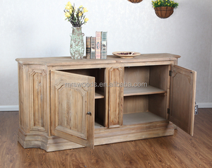Armoire en bois Vintage, ferme, pays, incurvé, armoire de rangement en bois recyclé, armoires de salon antiques - Product Image 4