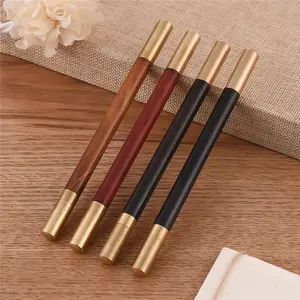 Trung Quốc Nhà Máy Sản Xuất Sản Phẩm Mới Gốc Sinh Thái Thủ Công Bằng Gỗ Brass Pen Cho Quà Tặng Con Lăn Bút