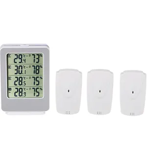 Electronic Wireless Indoor Outdoor Digital Thermometer Hygrometer Sensor Weather Station with 3 Outdoor sensor