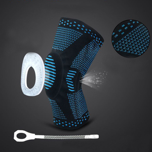 Nylon Elastico Ginocchiere Sport Traspirante Supporto del Ginocchio Brace In Esecuzione di Fitness Escursionismo Escursioni In Bicicletta Protezione del Ginocchio pad in silicone - Product Image 1