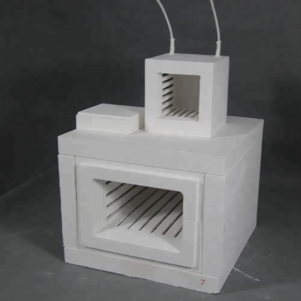 Isolamento refratário de alumina 1200c, forno de muffle, câmara de fibra cerâmica