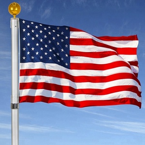 Mât de drapeau télescopique réglable de publicité en aluminium de 25 pieds avec la boule d'or pour le pays extérieur - Product Image 3