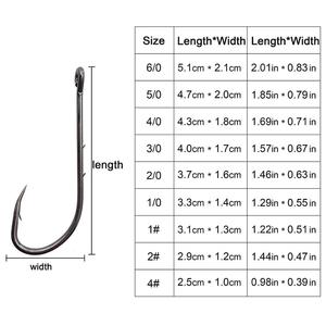 100 pièces/sac 92247 Hameçons à appât Baitholder à pointe longue et barbelée en acier à haute teneur en carbone pour la pêche - Product Image 3