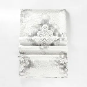 % 100% Polyester örme jakarlı streç örgü kumaş geçirgen yatak kumaşı