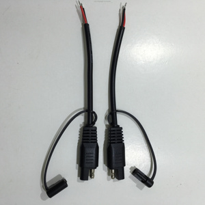 Prix concurrentiel SAE 2 broches mâle femelle câble de connecteur de remorque 2464 18Awg 300V fil de cuivre PVC câble d'alimentation cc longueur 500mm fabriqué - Product Image 1