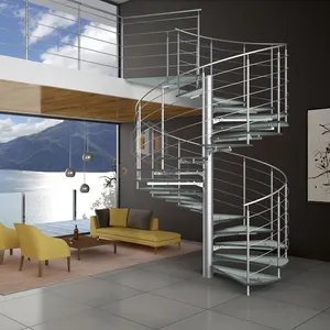 Outdoor Galvanizing Steel Spiral Staircase / Metal Helix Stairs Design