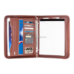 Tùy Chỉnh Zippered Executive Ring Binder Danh Mục Đầu Tư Với Máy Tính Xử Lý Cặp Tài Liệu - Product Image 6