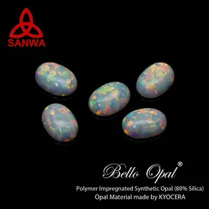 Cabochon opale creato in laboratorio personalizzato da 3mm, perline sciolte opale sintetico in 92 colori all'ingrosso diretti per gioielli di moda creati