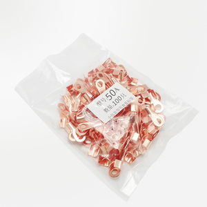 OT-50A 6.2Mm Dia Đỏ Đồng Tròn Splice Vòng Thiết Bị Đầu Cuối Dây Pin Trần Kết Nối Cáp Lugs Thiết Bị Đầu Cuối - Product Image 2