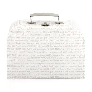 סיטונאי קרטון נייד מתכת מנעול תיבת נייר מותאם אישית לוגו מיני מזוודה