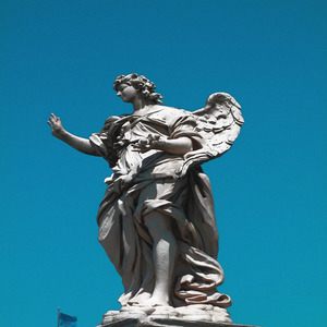 Statue di Angeli in Pietra Naturale Bianca per Uomo e Donna - Product Image 2
