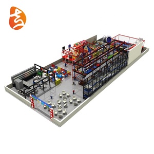 Di alta qualità commerciale parete di arrampicata, trampolino <span class=keywords><strong>parchi</strong></span> e di avventura corda corso attrezzature parco giochi al coperto per i bambini - Product Image 2